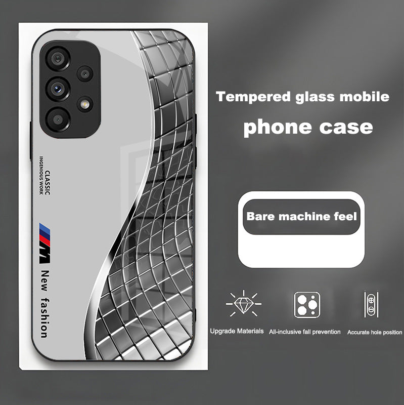 Grid BMW fashion glass advanced anti-fall suitable for Samsung