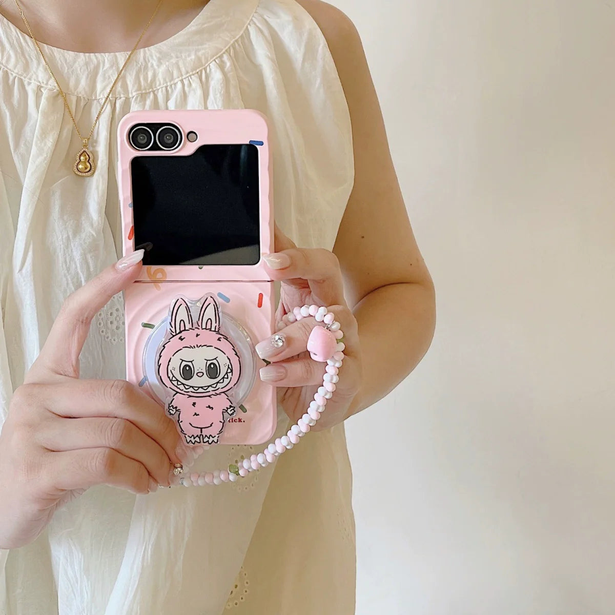 LabuLabuMag Cute Cartoon Magnetic Stand Case for Z Flip