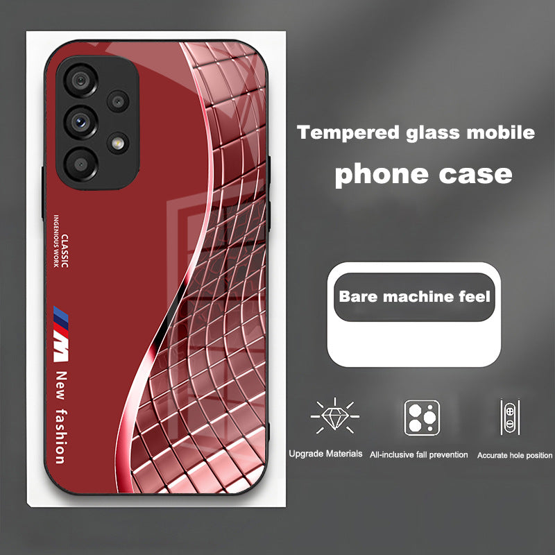 Grid BMW fashion glass advanced anti-fall suitable for Samsung