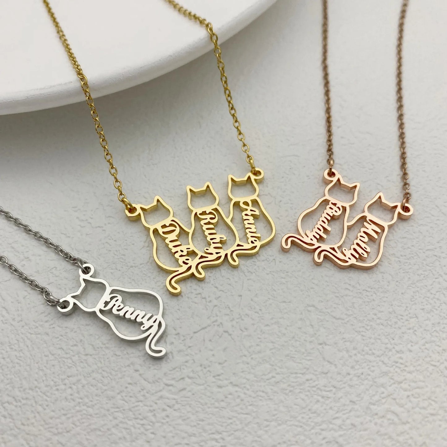 ๐พ Personalised Cat Name Necklace