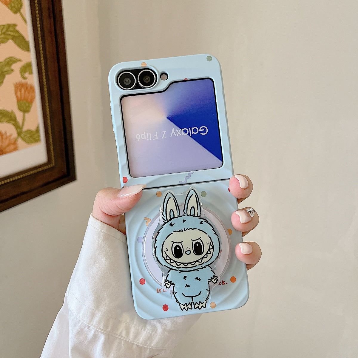 LabuLabuMag Cute Cartoon Magnetic Stand Case for Z Flip