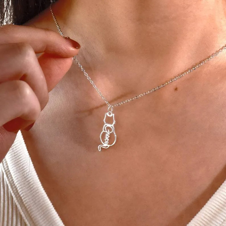 ๐พ Personalised Cat Name Necklace