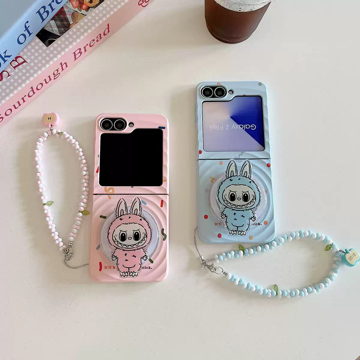 LabuLabuMag Cute Cartoon Magnetic Stand Case for Z Flip