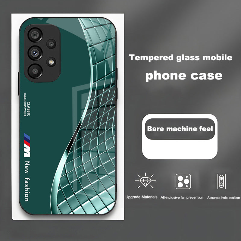 Grid BMW fashion glass advanced anti-fall suitable for Samsung