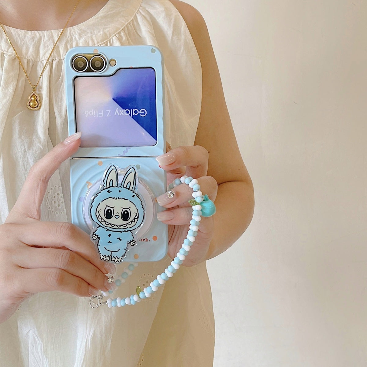 LabuLabuMag Cute Cartoon Magnetic Stand Case for Z Flip