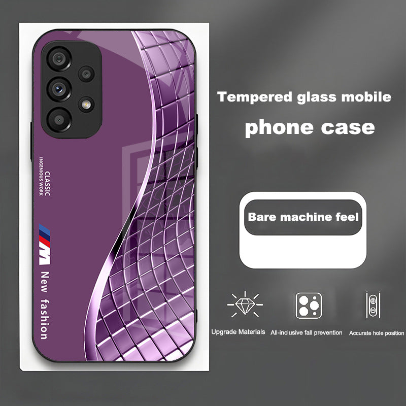 Grid BMW fashion glass advanced anti-fall suitable for Samsung