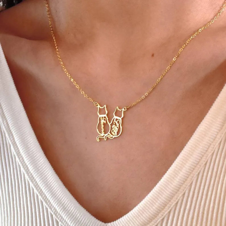 ๐พ Personalised Cat Name Necklace