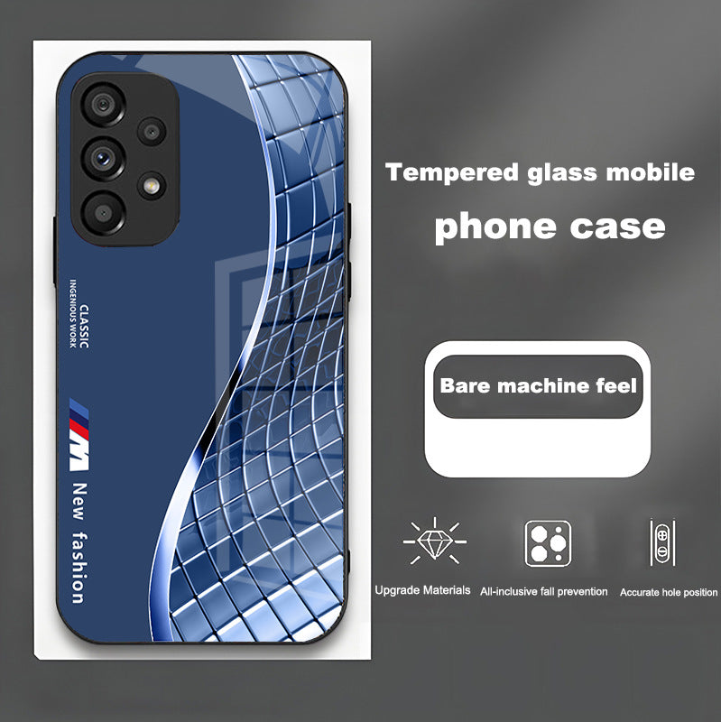 Grid BMW fashion glass advanced anti-fall suitable for Samsung
