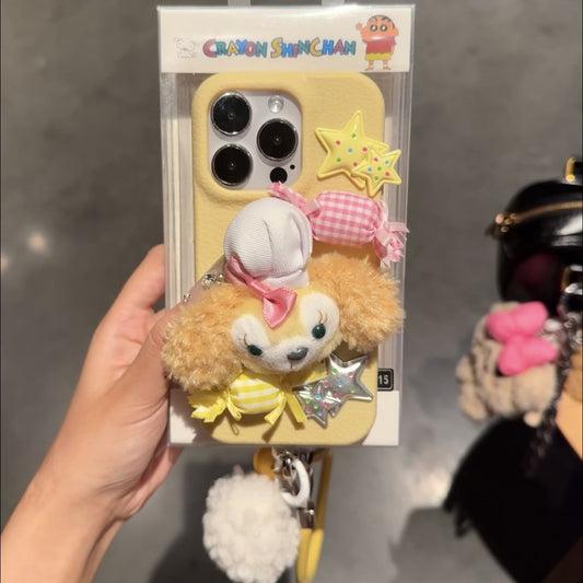 New winter plush cute biscuit soft mobile phone case