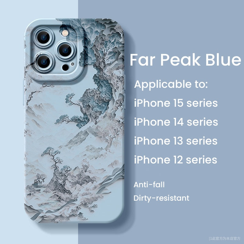 Apple Silicone Landscape Phone Case