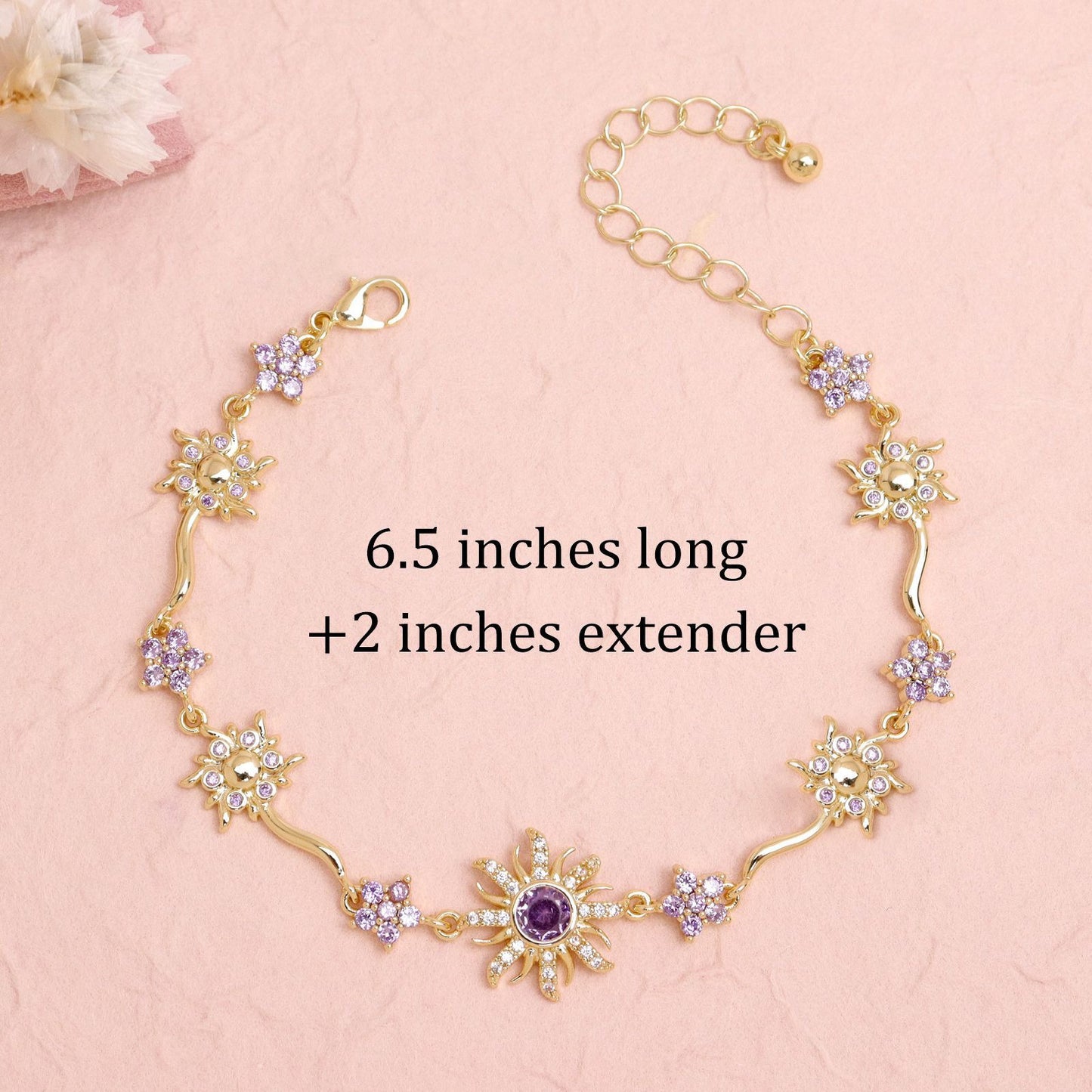 Sunflower Princess Gemstone Bracelet