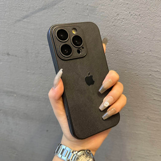 Premium denim pattern lens film all-inclusive anti-fingerprint mobile phone case