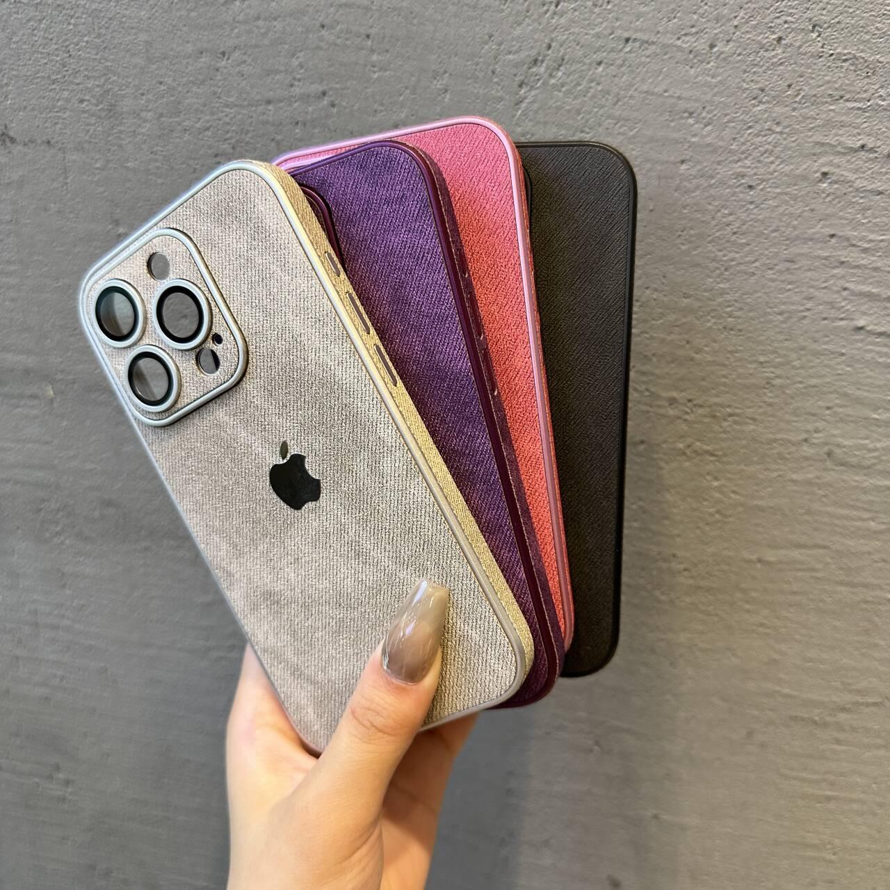 Premium denim pattern lens film all-inclusive anti-fingerprint mobile phone case
