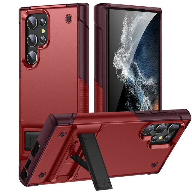 Heavy Duty Armor Shockproof Kickstand Case For Samsung