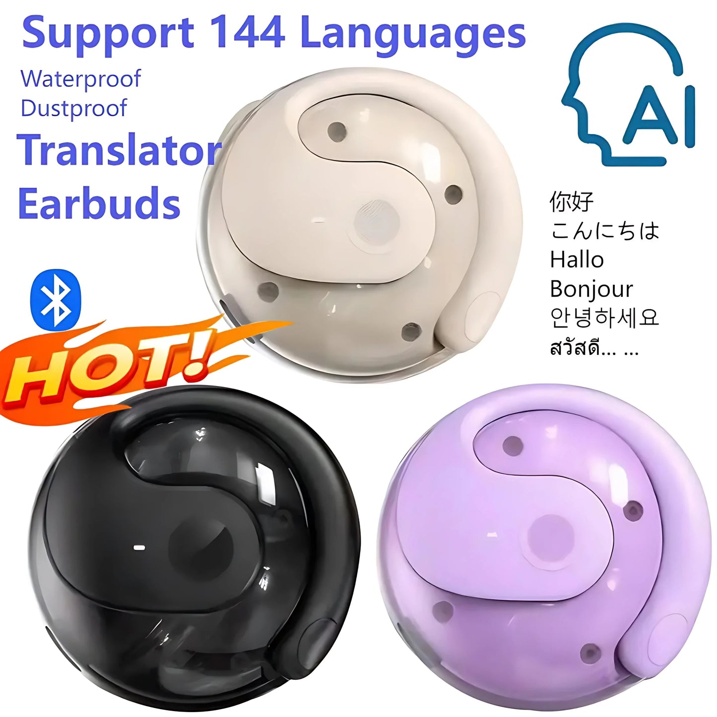 Ear-hook translation Bluetooth headset