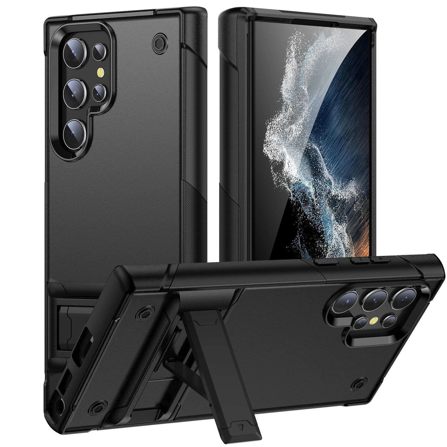 Heavy Duty Armor Shockproof Kickstand Case For Samsung