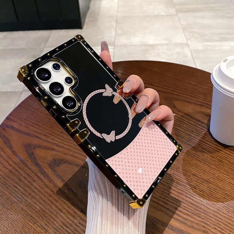 Electroplating mirror diamond butterfly Samsung mobile phone case