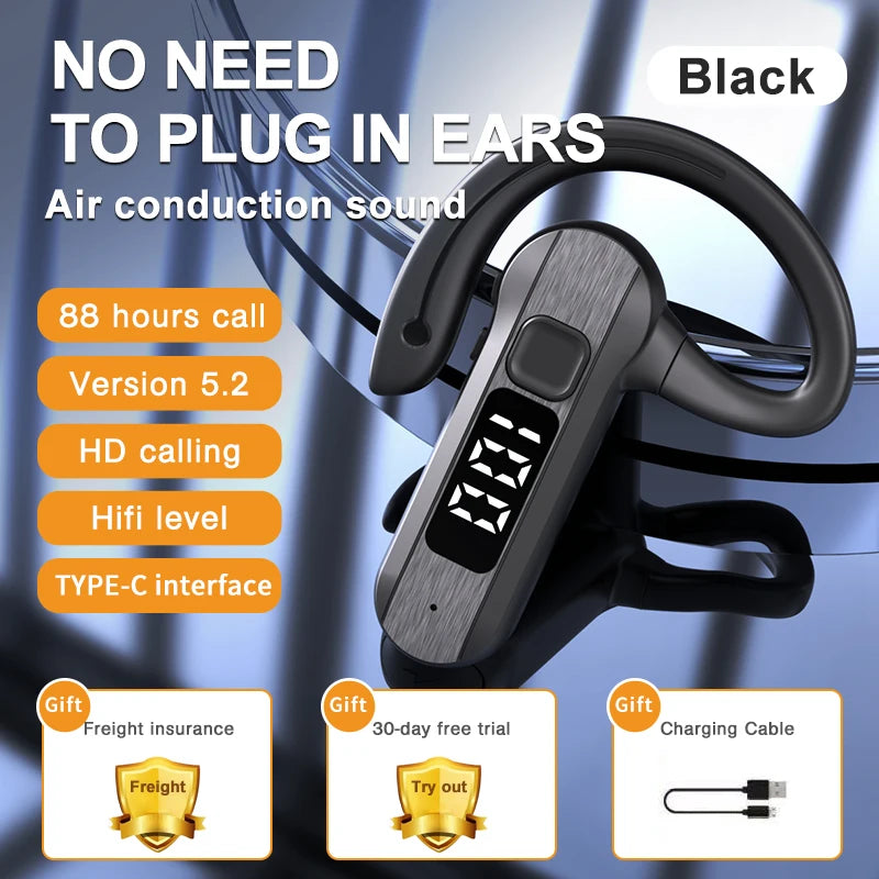 New Sports Bluetooth Bone Conduction Noise Cancelling Headphones with Microphone