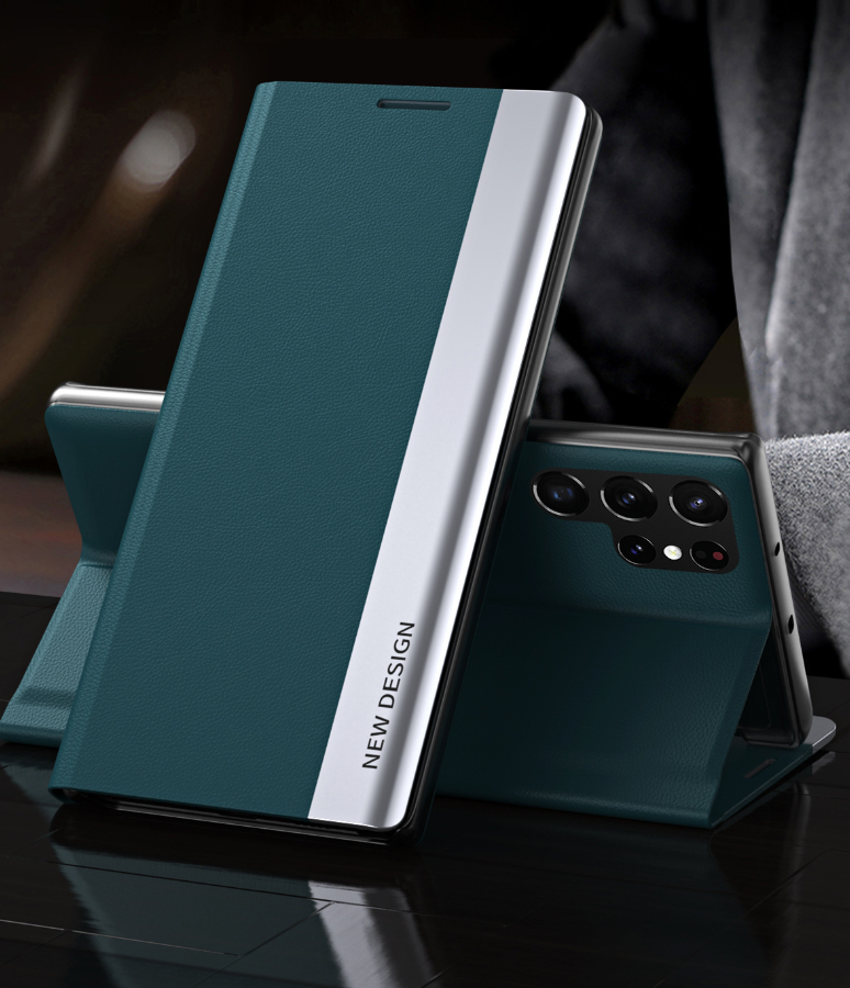 Galaxy S25Ultra PU Leather Side Window Flip Case