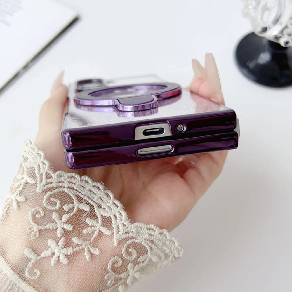 Luxury Gradient Glitter Case for Galaxy Z Fold Series – Magnetic Stand