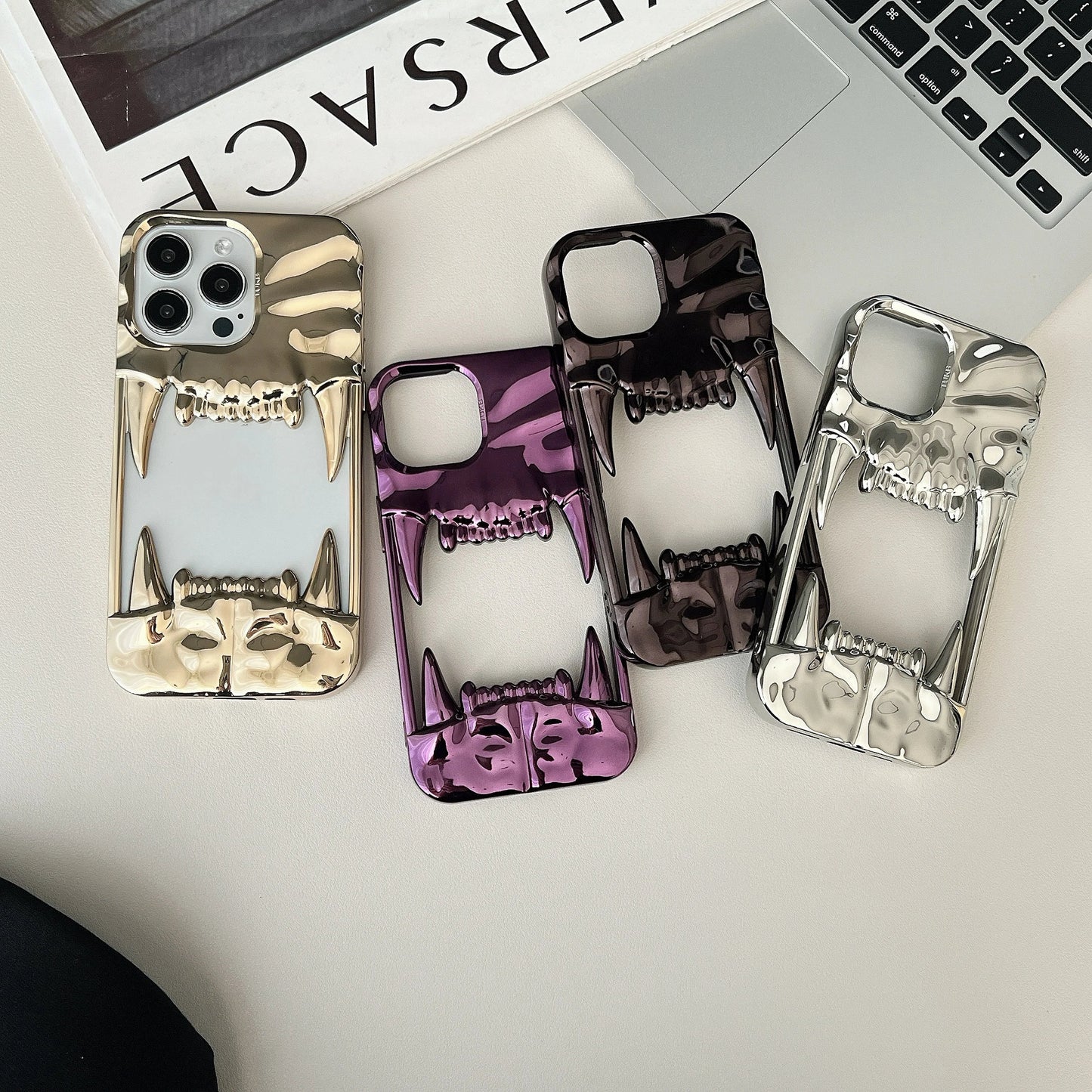 Electroplating frosted hollow Phone Case