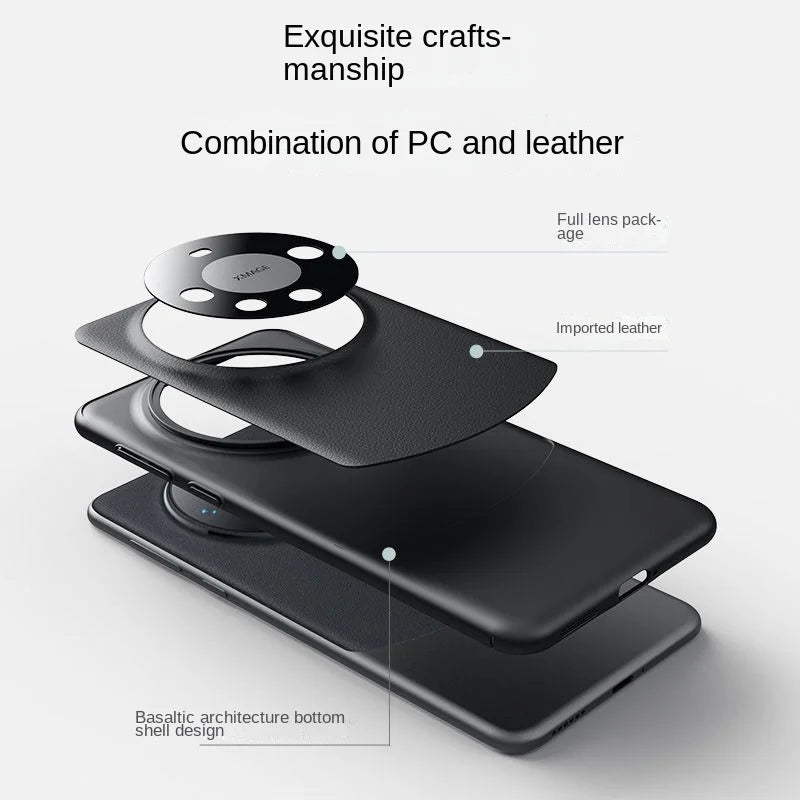 Colorblock leather case anti-fall magnetic mobile phone case For Samsung