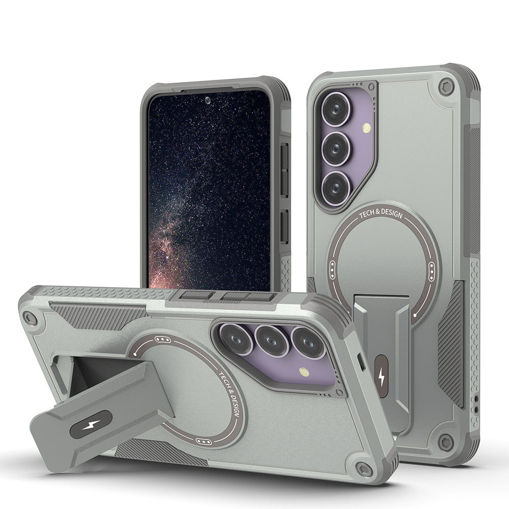 Outdoor Sports Magnetic Stand Case with Long Strap for Samsung