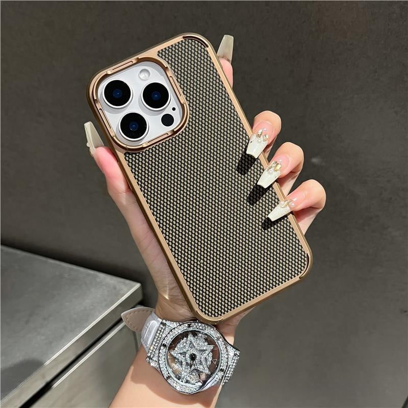 Carbon Fiber Pattern Magnetic Suction Metal Lens Anti-Fall Protection Case