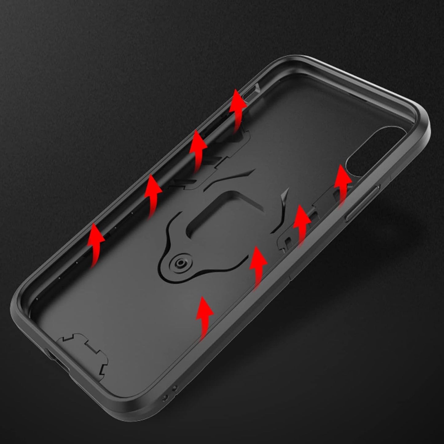 Ultra Thin Heavy Duty Military Grade Shockproof Case with Kickstand Ring Support Magnetic Car Mount For Samsung Galaxy A55/A54