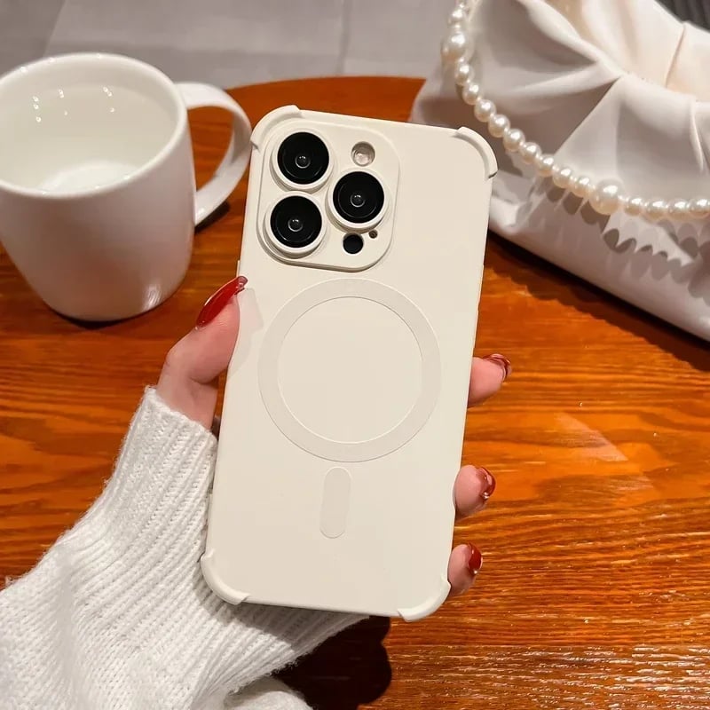 Silicone Shockproof Soft  Wireless Charge  Lens Protection Case