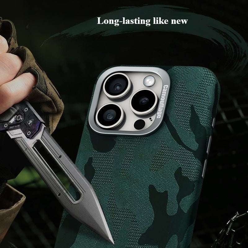 Camouflage Leather Anti-fall Mobile Phone Case For iPhone