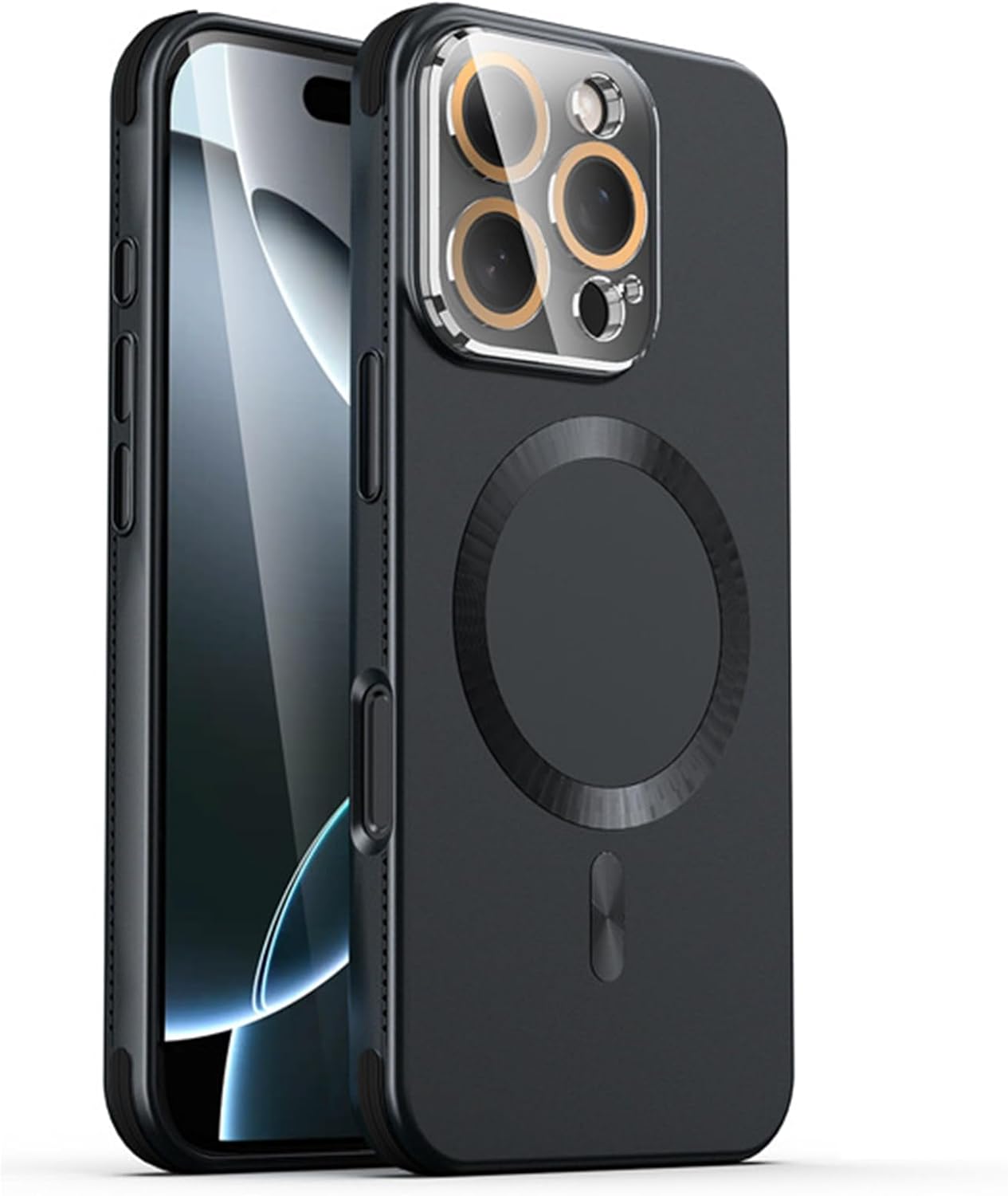 Magnetic Case for iPhone, Slim Frosted Heat Dissipation Phone Case All-Inclusive Lens Protection Cover