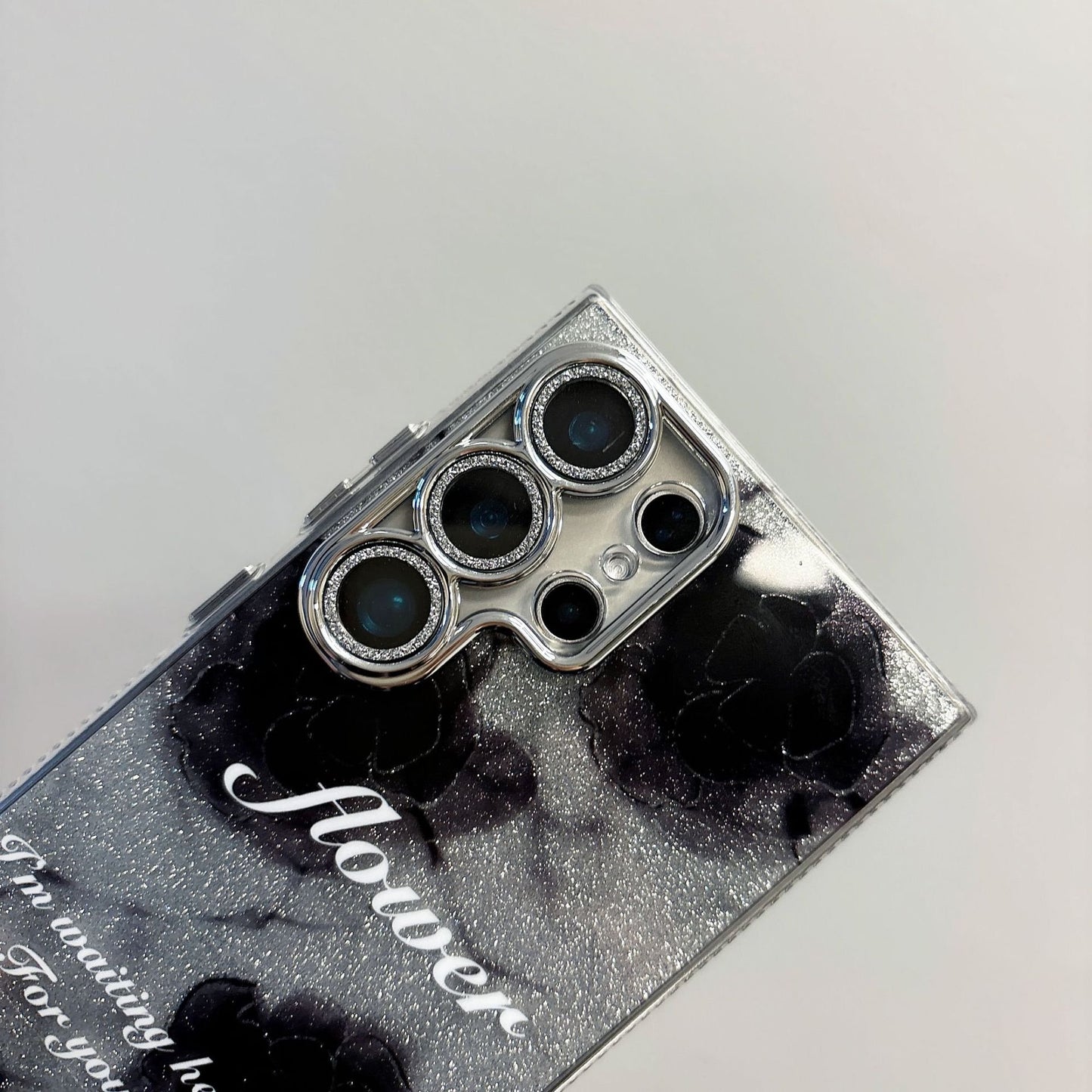 Rose lens holder phone case for Samsung S25 S24 S23 series