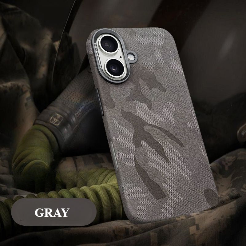 Camouflage Leather Anti-fall Mobile Phone Case For iPhone