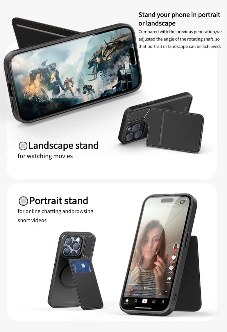 π₯3 in 1 Multifunctional Phone Case With Mag-safe Wallet Card Slots & Stand For iPhone