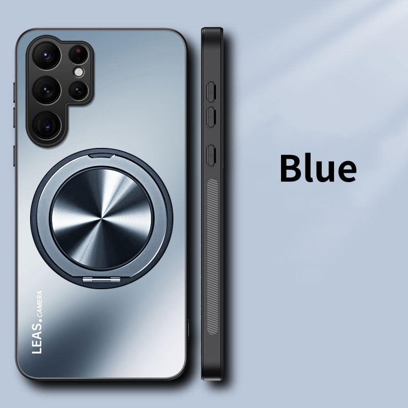 Fully inclusive magnetic bracket skin-feel mobile phone case for Samsung S25/S24/S23/S22/S21