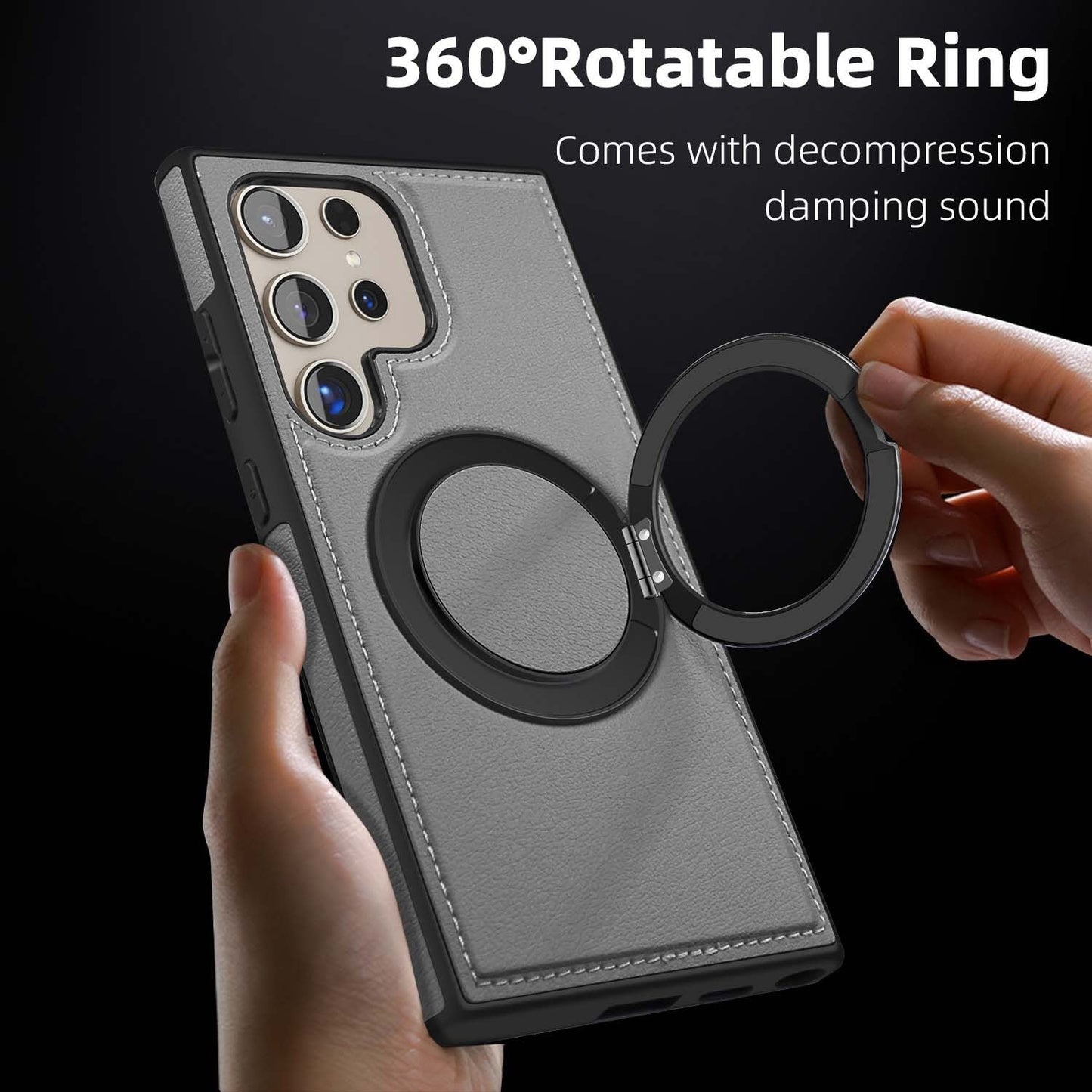 Samsung Magsafe Series | Swivel Stand Leather Case for Samsung S24 S23 S22 Ultra Plus