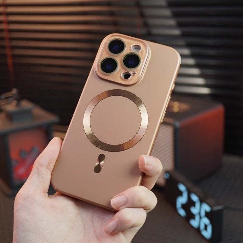 Magnetic Case for iPhone, Slim Frosted Heat Dissipation Phone Case All-Inclusive Lens Protection Cover