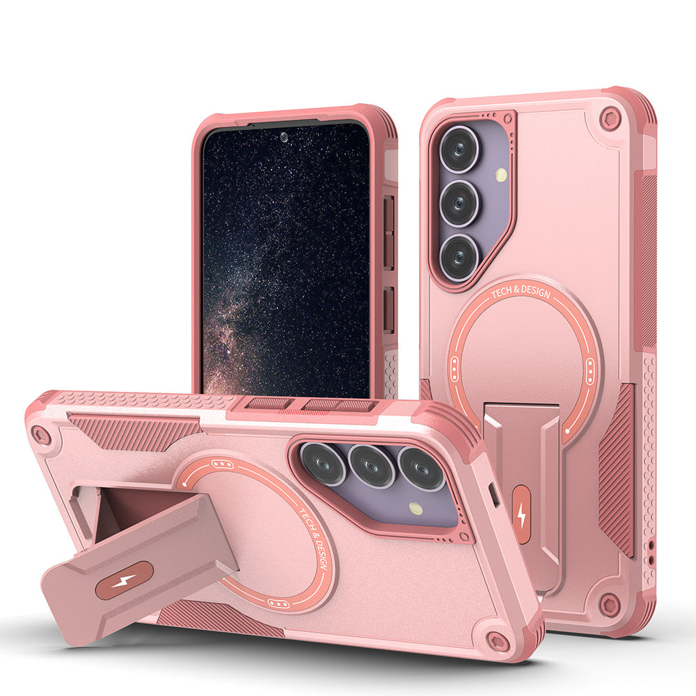 Outdoor Sports Magnetic Stand Case with Long Strap for Samsung