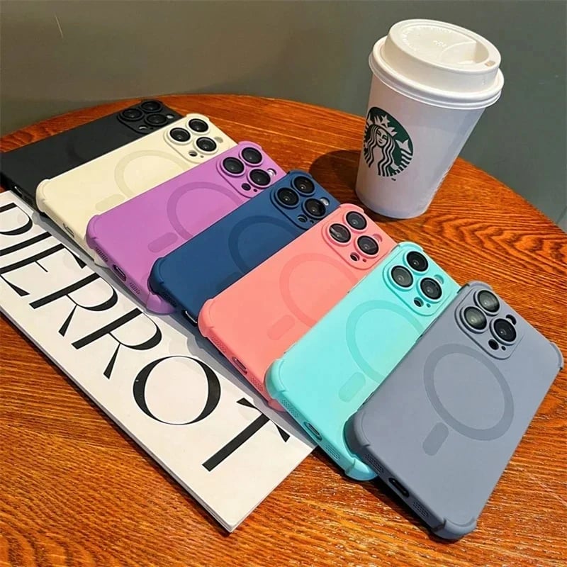 Silicone Shockproof Soft  Wireless Charge  Lens Protection Case