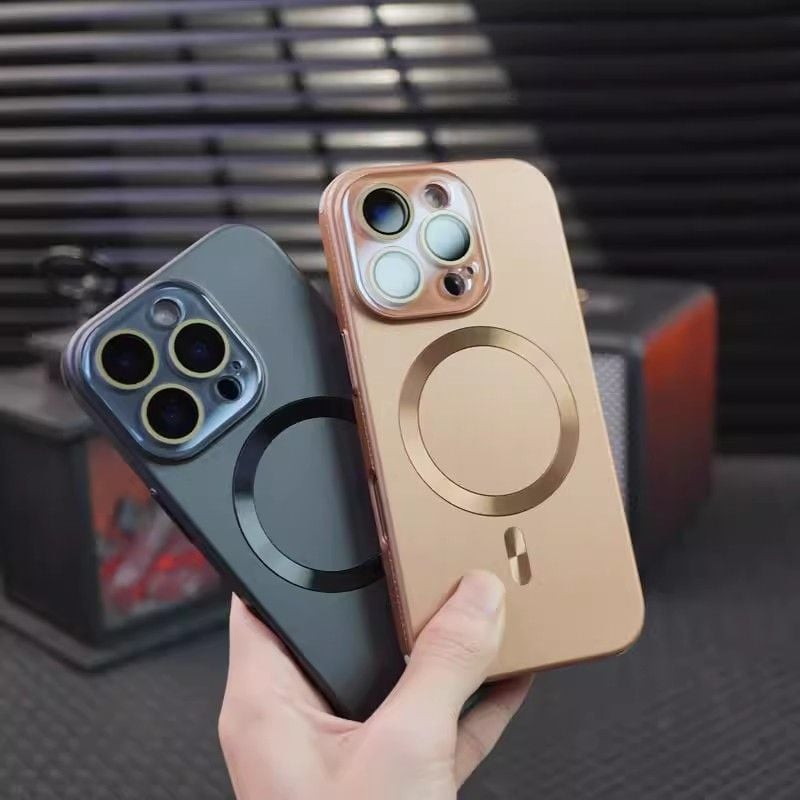 Magnetic Case for iPhone, Slim Frosted Heat Dissipation Phone Case All-Inclusive Lens Protection Cover