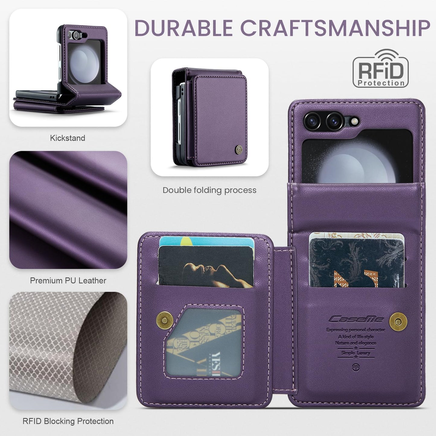 Suitable for Samsung Z Series Mobile Phone Case All-inclusive Card Holder Shell