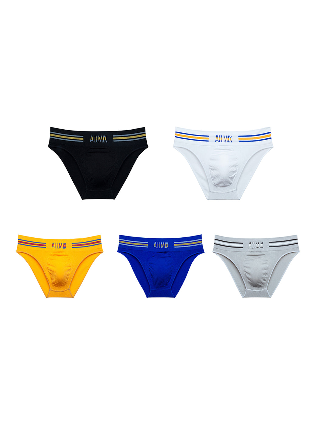 5 Pack Men's Seamless Bulge Pouch Briefs