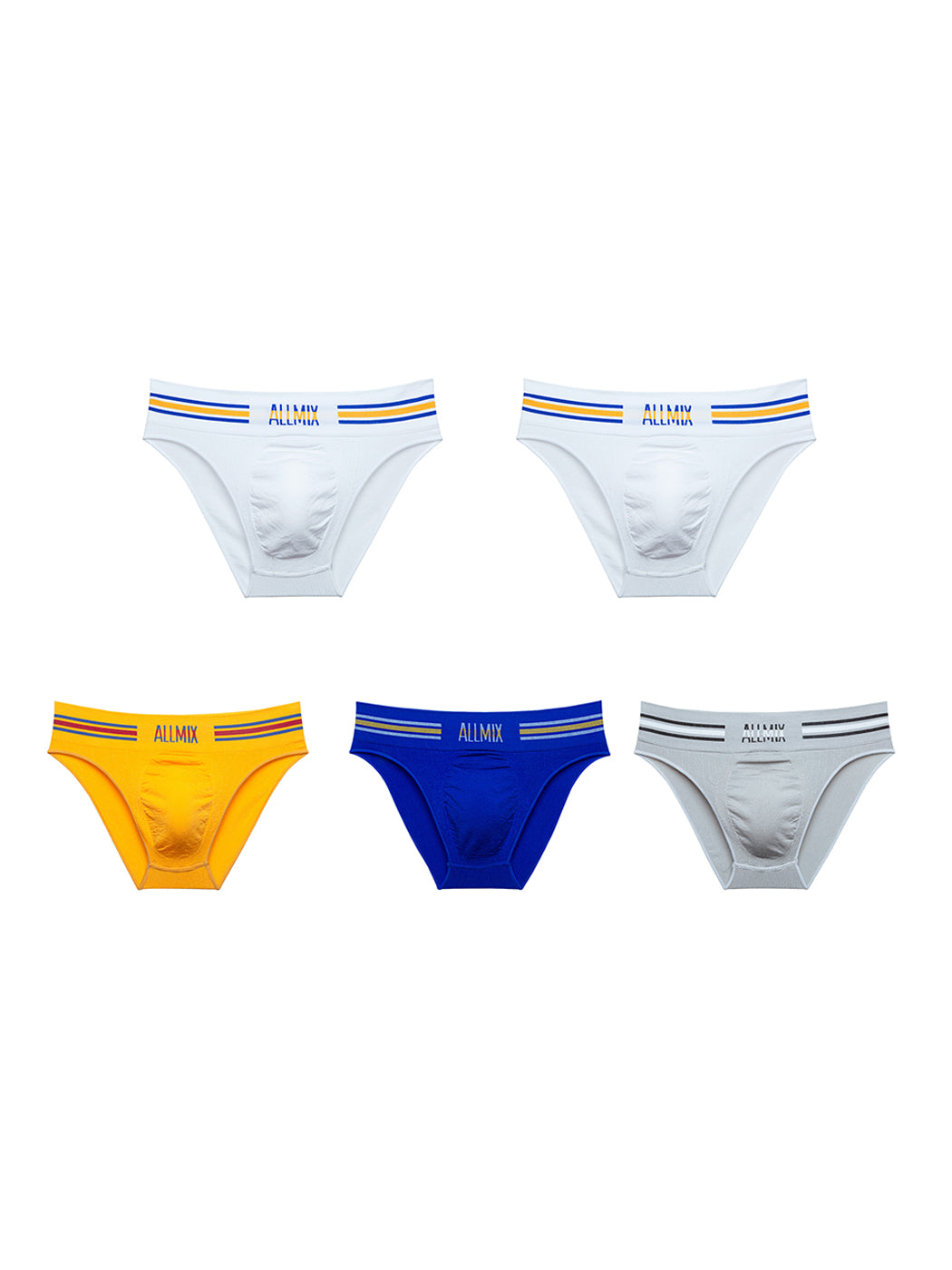 5 Pack Men's Seamless Bulge Pouch Briefs