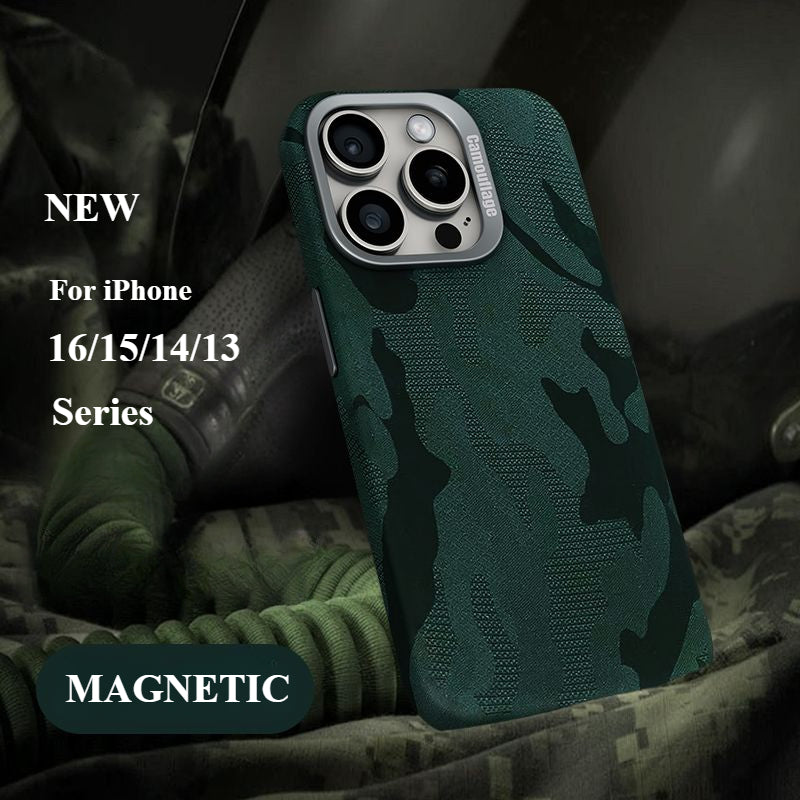 Camouflage Leather Anti-fall Mobile Phone Case For iPhone