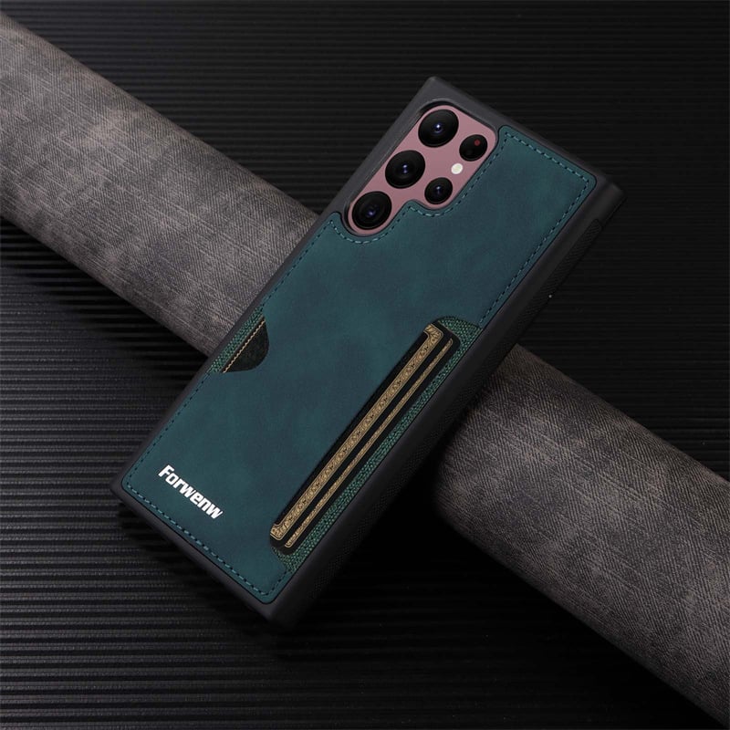 Card slot leather case anti-fall mobile phone case for Galaxy S25/S24/S23/S22/S21 series