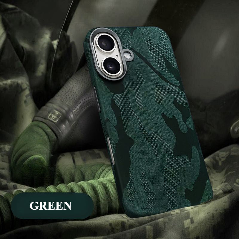 Camouflage Leather Anti-fall Mobile Phone Case For iPhone