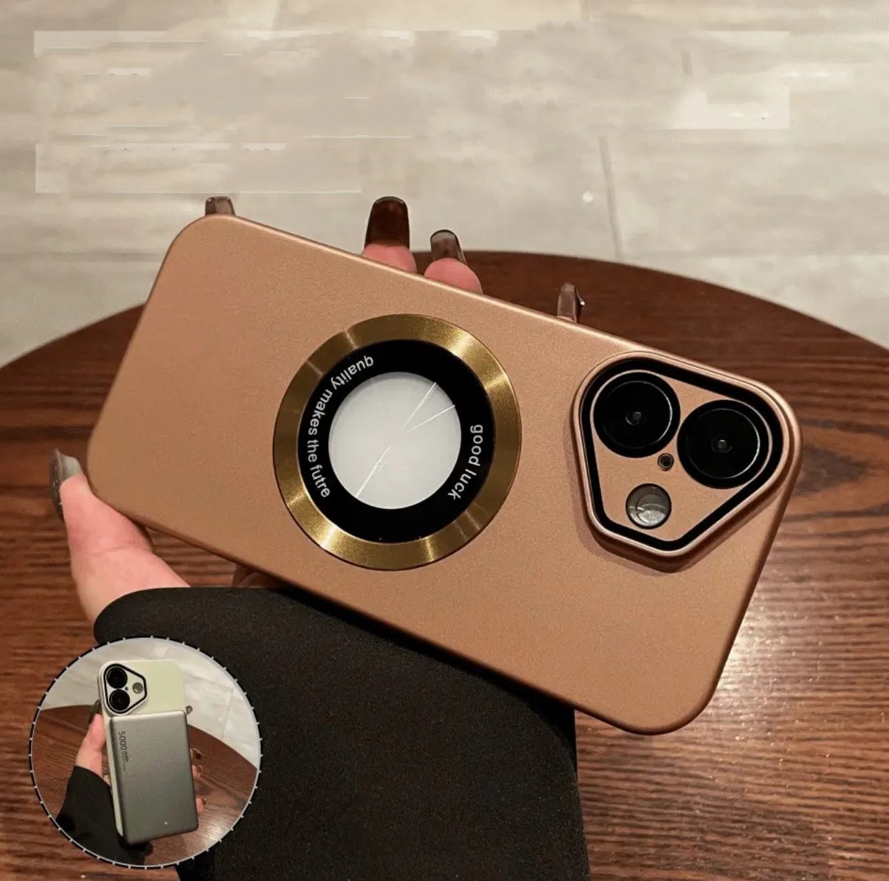 Metallic-Style PC Phone Case | Dust-Proof Mesh | MagSafe Compatible | Built-in Camera Lens Film Protection
