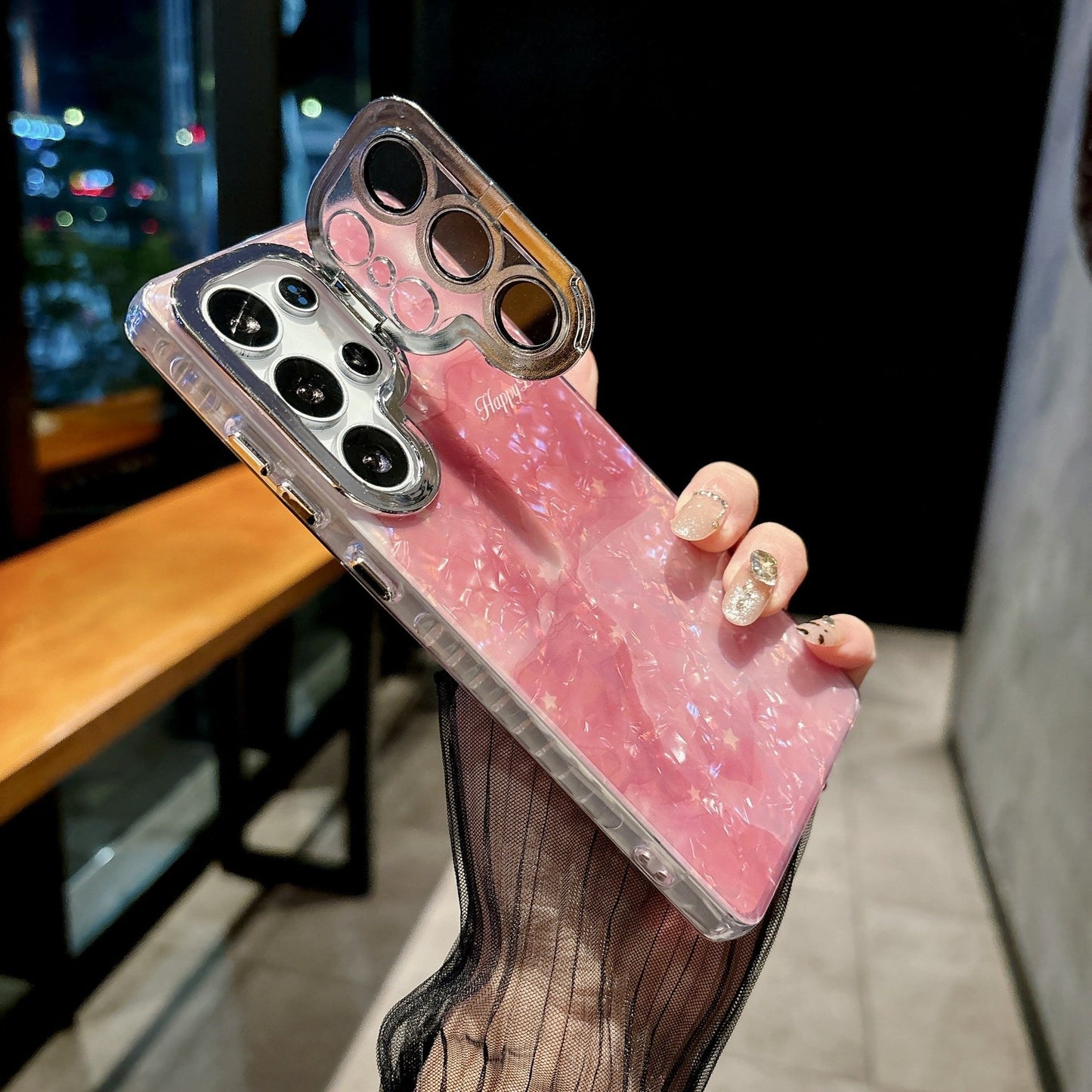 Rose lens holder phone case for Samsung S25 S24 S23 series