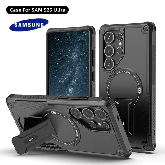 Cool Mecha For Magsafe Magnetic Stand Invisible Support Phone Case